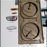 bus wind outlet double vent 195*96 light yellow stock available China wholesaler Air Conditioning Systems