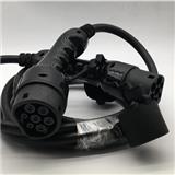 32A IEC62196-2 Type 2 female ev plug  to Type 2 male EV Charging Cable with 5m TUV Black Cord