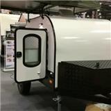 Offroad wholesale mini teardrop travel food trailer camper caravan with roof tent kitchen