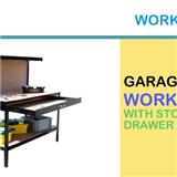 heavy duty adjustable garage storage boltless workbench