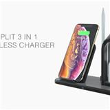 2019 New 10W 3 in 1Qi Fast Wireless Charger dock desktop phone holder for mobile phone watch and earbuds