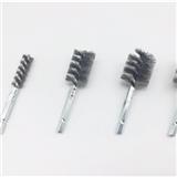 stainless metal steel brush with Zinc plated handle hex 6.4mm