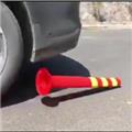Red White Water Sand Filled Base Traffic Road Warning Post PE Delineator Post