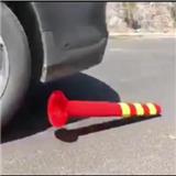 Red White Water Sand Filled Base Traffic Road Warning Post PE Delineator Post