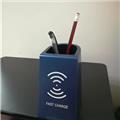 High Quality 2 in 1 Pen Holder Qi Wireless Phone Charger For Table