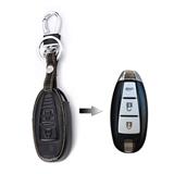 leather car key case key cover for Suzuki Grand Vitara Ignis Liana Samurai Swift Sx4 keychain Remote key