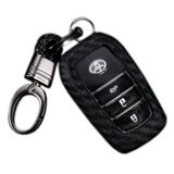 Carbon Men Car Key Bag Case for Toyota Prado RAV4 Land Cruiser Highlander Riez Smart key cover keychain Auto accessories