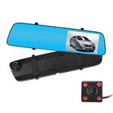 4.5inch IPS touch screen two camera dash cam night vision infrared user manual fhd full hd 1080p video recorder dvr car mirror