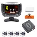 Car LCD Parking Sensor Assistance Reverse Backup Radar Monitor System With Backlight Display + 4 Sensors(rear 4) 6 color