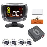 Car LCD Parking Sensor Assistance Reverse Backup Radar Monitor System With Backlight Display + 4 Sensors(rear 4) 6 color