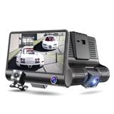 4" Screen 3 Cameras Driving Recorder,Aidelion F1 1080P Radar Detector Dual Dash Camera Car DVR with G-sensor Vehicles Blackbox