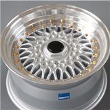Sliver machine lip alloy wheels 15 inch f593