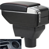 ToyotaVios 2014 PVC Adjustable Arm Rest Armrest Center Console Box Black Leather