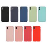 Anti-scratch shockproof PC+liquid silicon phone case for iPhone 6/7/8/X/XR/XS/XS MAX