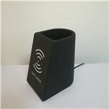 2 in 1 Design 10W Fast Wireless Charge Desk Pen Pencil Holder, Wireless Charger Pad