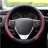 Factory wholesale New cool design 10 inch hand sewing soft leather custom shrink car steering wheel cover