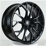 20 inch staggered 5*112 black milled forged alloy wheels for McLaren