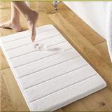 Anti Non Slip White  Flannel Coral Fleece Memory Foam Bathroom Bath Rugs