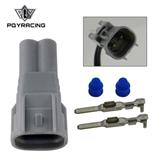 Gray 2 pin  2-Way waterproof auto connector(2.2)male,efi plug,including terminals and seal waterproof plug 90980-11155 PQY-ECK01