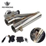 Universal Stainless Steel 304 2.5" Electric Exhaust Downpipe Cutout E-CutOut Dual-Valve Remote Wireless EXHAUST MUFFLER EMP86