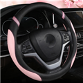 wholesale design custom pu/pvc embroidered baseball car steering wheel cover for women
