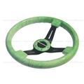 350mm Universal Green Color Car Steering Wheel