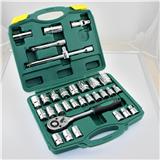 32 pc socket set hand tool set with steel ratchet handle, muliti-function car repair tool, household use/auto repair tool