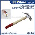 One Piece American Claw Hammer with Wooden Handle