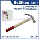 One Piece American Claw Hammer with Wooden Handle