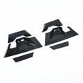 6PCS Rear door handle bowl ABS carbon fiber chrome trim cover for chr 2017 2018