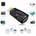 Factory OEM  HDM to VGA Adapter Audio Cable Converter Male to Female HD 1080P For PC Laptop TV Box Computer Display Projector-