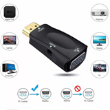 Factory OEM  HDM to VGA Adapter Audio Cable Converter Male to Female HD 1080P For PC Laptop TV Box Computer Display Projector-