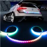 12V waterproof IP68 RGB muti-color led strip tail lights for universal car