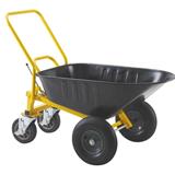 100L 110L four wheeled dump cart wheel barrow wheelbarrow with brake