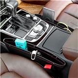 Car Seat Gap Filler Carbon Leather Auto Pockets Holder Phone Cards Key Cigarette Organizer
