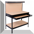 warehouse garage repaire steel workbench wooden drawer workbench