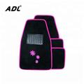 Hot Pink flower marine rubber wholesale car mat