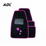 Hot Pink flower marine rubber wholesale car mat
