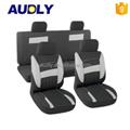 HY-L3016 Full Set of Luxury Silver Car Low Back Front Seat Covers & Rear Bench Seat Cover