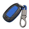 Carbon Silicone car key case keychain for Hyundai Kona 2017 i30 ix35 Solaris Azera ELANTRA GRANDEUR IG remote key cover holder