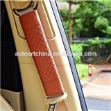 2PCS SET Car AUTO Leather soft Seat Belt Safety Cover Shoulder Pads