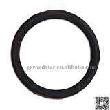 New genuine leather steering wheel cover with color trim can add logo