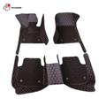 Hot selling all-seasons good price non-skid waterproof dustproof diamond universal PU leather XPE car floor mats