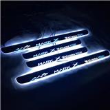 Car LED illuminated door sill plate moving LED step scuff plate for MARK X