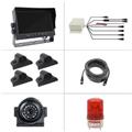 Truck blind spot detection system with sensor and camera