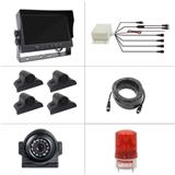 Truck blind spot detection system with sensor and camera
