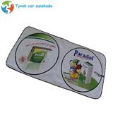 New arrival car window sunshades silk screen printing white car sunshade