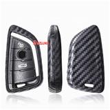 Black Soft Carbon fiber Look Car Key Case Cover FOB Protection Fit For BMW X5 X6 F15 1 2 5 7 Series 218i X1 F48 X3 X4 540 740