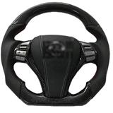 Car Styling 100% Carbon Fiber Leather Steering Wheel Sport Pattern Racing Style For Nissan X-Trail Sylphy Qashqai Murano Teana
