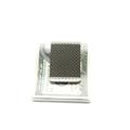 Free shipping men's aluminium carbon fiber PU c it card holder with stainless steel money clip